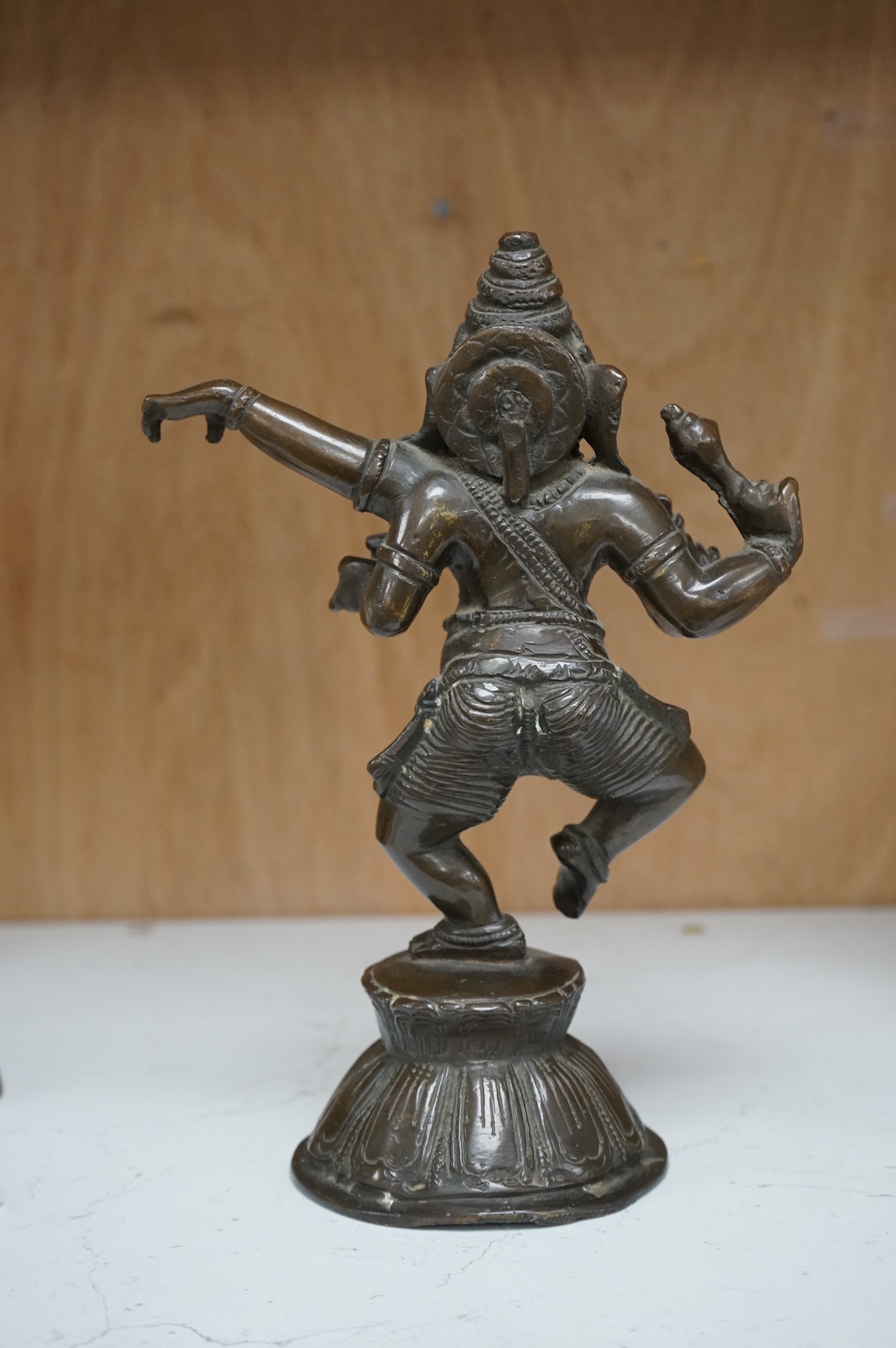 A 19th century bronze model of Ganesha, 21cm high.